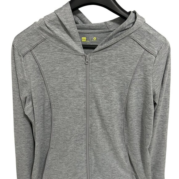 Xersion Hooded Full Zip Jacket Womens Size XXL Lightweight Gray - Picture 1 of 6
